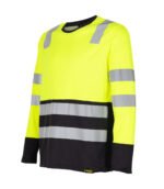 Polera híbrida bicolor reflectante para hombre manga larga - Imagen 3