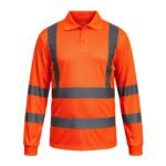 Polera Kumen de alta visibilidad naranja manga larga