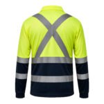 Polera Kumen Cooldry bicolor azul y amarillo - Imagen 2