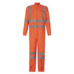 Buzo piloto Kumen 360 de poplín naranjo