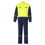 Buzo piloto Kumen reflectante azul y amarillo