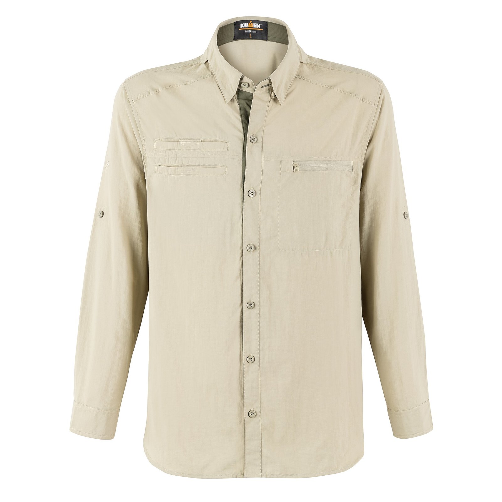 712073-CAMISA_NYLON_LODGE_BEIGE-1.jpg Camisa outdoor beige Kumen - Imagen 1