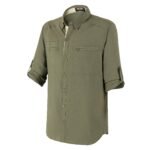 Camisa outdoor verde oliva Kumen - Imagen 3