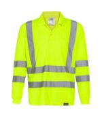 Polera polo DryFit reflectante para hombre manga larga