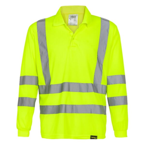 Polera polo DryFit reflectante para hombre manga larga