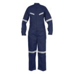 Buzo piloto Kumen de gabardina de algodón azul