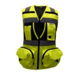 Chaleco geólogo minero Kumen para mujer amarillo