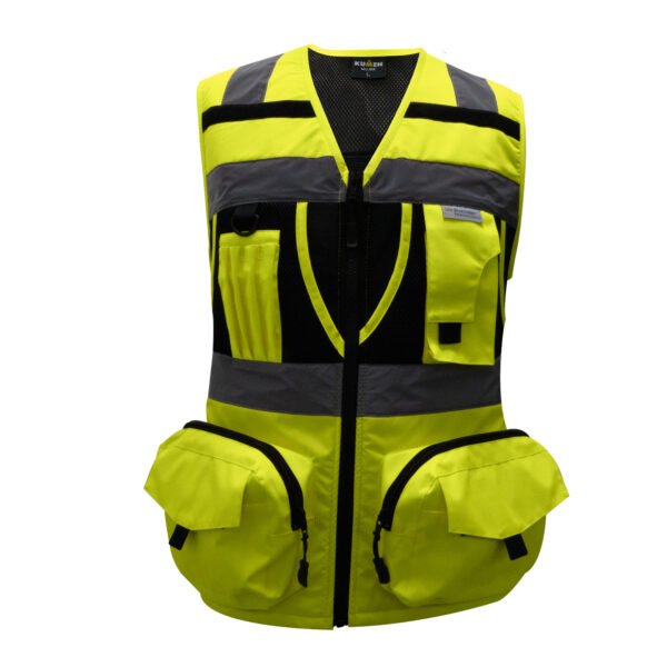 Chaleco geólogo minero Kumen para mujer amarillo