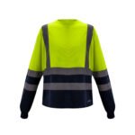 Polera Kumen Cooldry de cuello redondo bicolor amarillo