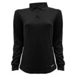 Polera mujer piqué Cooldry negra Kumen