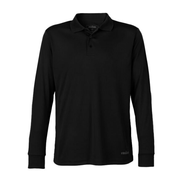 Polera piqué Cooldry negra Kumen