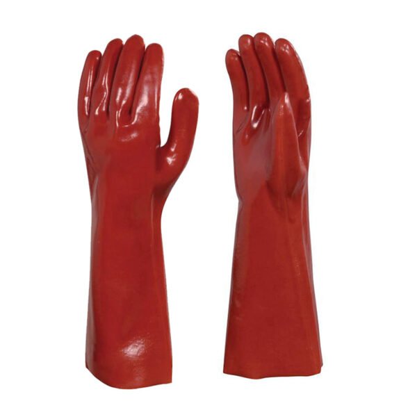 Guantes de PVC Eurogloves rojos de 14 pulgadas
