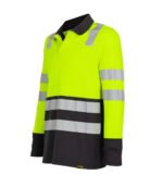 Polera polo híbrida bicolor reflectante para hombre - Imagen 3