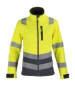 Chaqueta softshell de alta visibilidad para mujer
