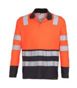 Polera polo híbrida bicolor reflectante para hombre - Imagen 4